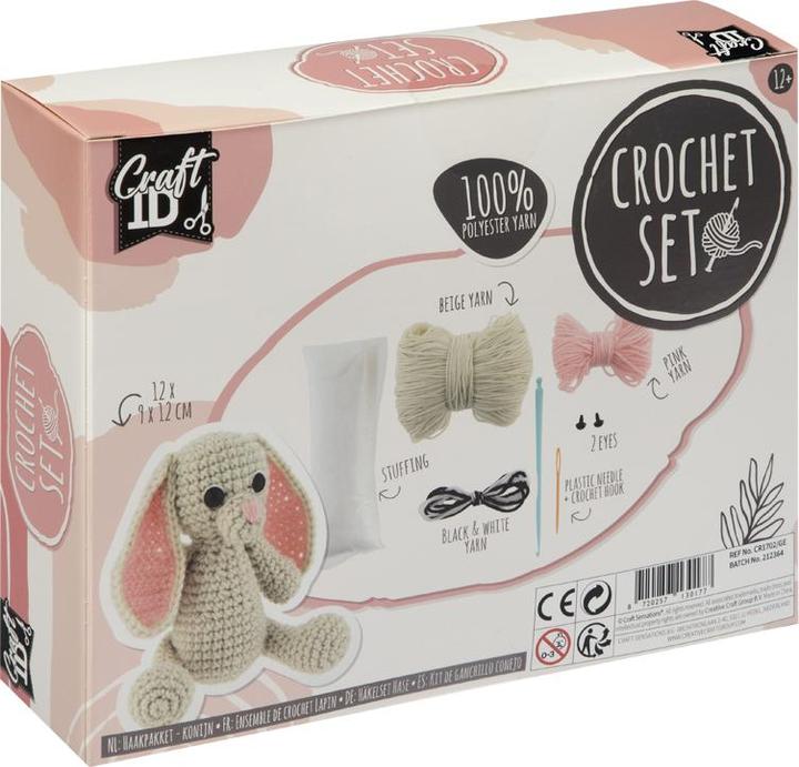 Actual product image Legind Craft ID - Crochet kit bunny, 12x9x12cm - (K-CR1702/GE)