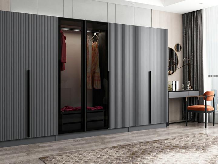 Anthracite, Wave, Black, Glass