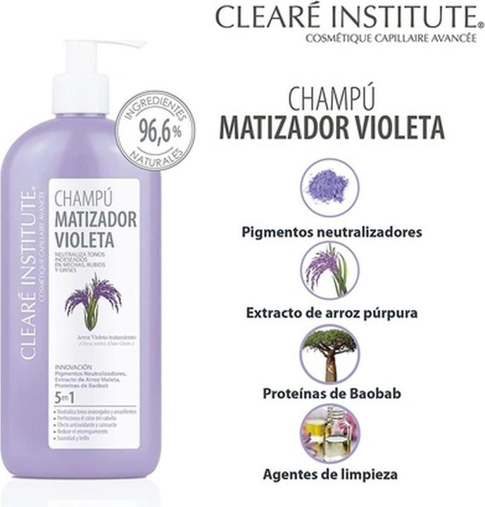 Actual product image Clearé Institute Violet Shampoo 400ml (400 ml, Liquid shampoo)