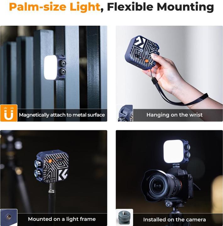 Actual product image K&F Concept Dual Color Temperature LED Video Ligtht, Built-in 2000mA battery (Blue) (Video light)