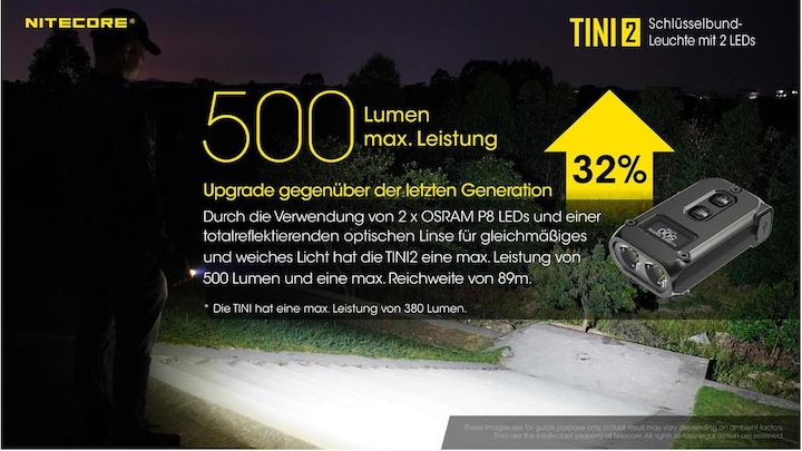 Productafbeelding Nitecore TINI2 (4.70 cm, 500 lm)
