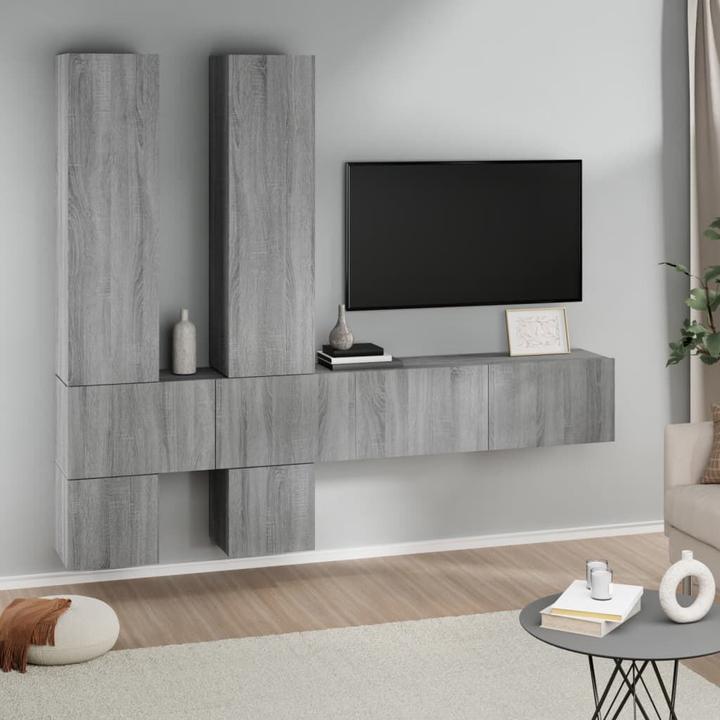 Produktbild VidaXL TV Wandschrank Grau Sonoma Wohnwand Hängeschrank Schrankwand TV Möbel (30.5 x 30 x 110 cm)