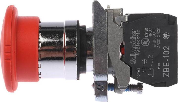 Produktbild Schneider Electric Emergency Stop Red 40mm Twist reset 2NC