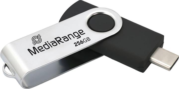 Produktbild MediaRange Swivel Stick (256 GB, USB-C)