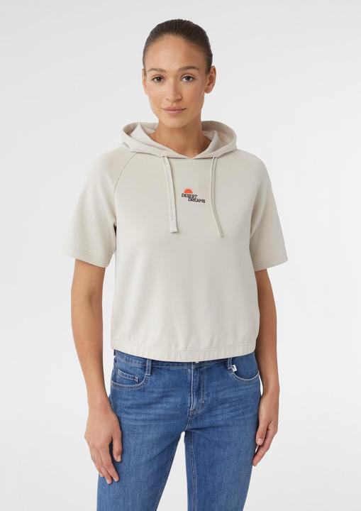 Produktbild Comma Sweatshirt Kurzärmeliges Scuba-Sweatshirt im Relaxed Fit (36)