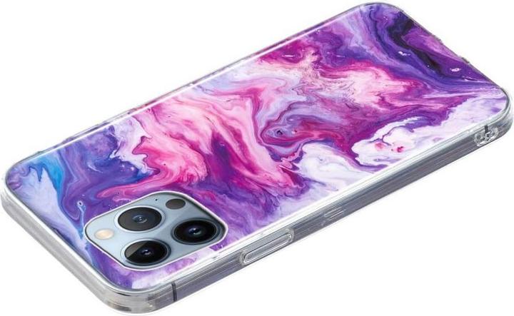 Produktbild Cover-Discount iPhone 15 Pro Max - Silikon Gummi Case Purple Marble (Apple iPhone 15 Pro Max)