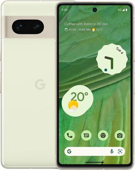 natelo.ch Pixel 7 128GB Lemongrass (128 GB, Grün, 6.30", 50 Mpx, SIM + eSIM, A / Wie neu)