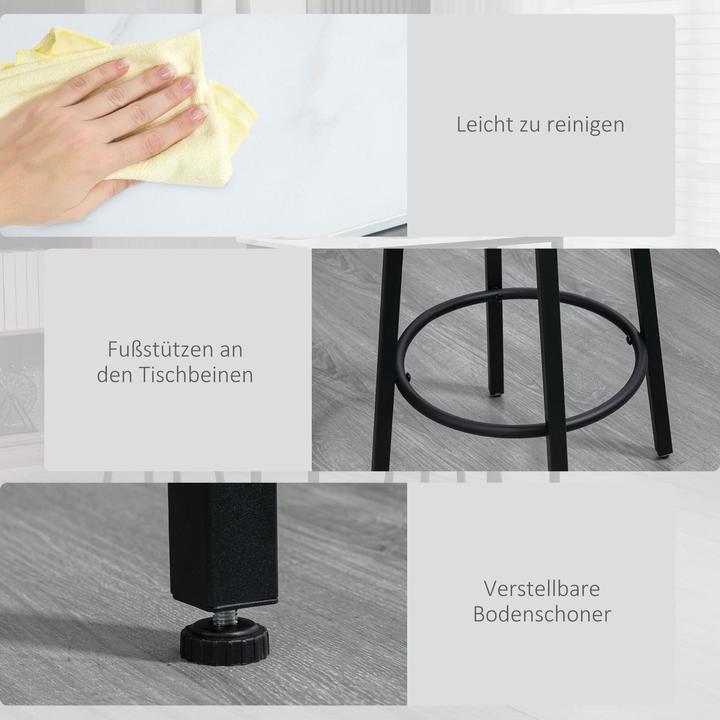 Image du produit Homcom Ensemble de tables de bar avec cadre en acier (100 x 40 x 90 cm)