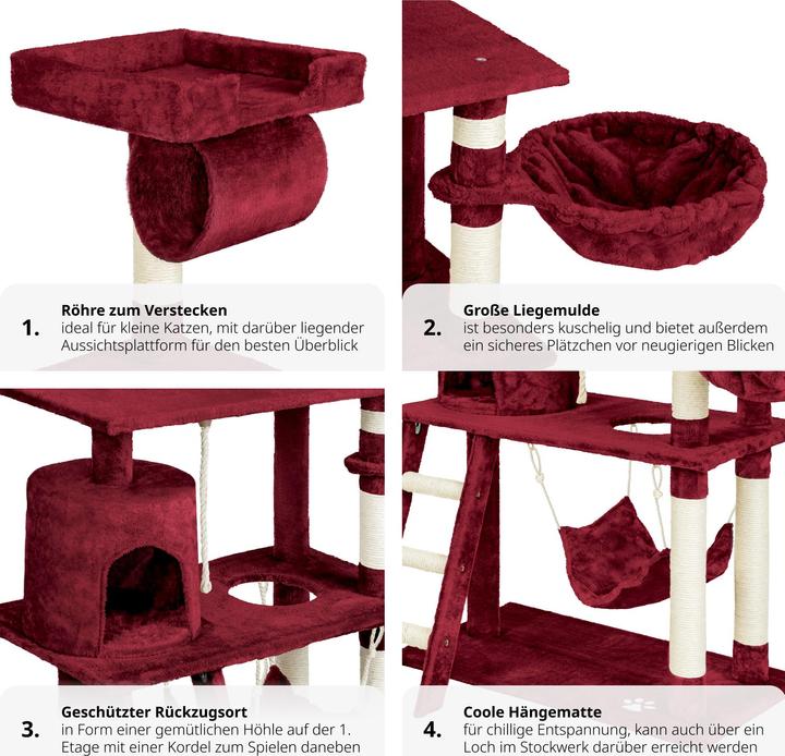 Immagine prodotto tectake Marcel (141 cm, Rosso vino)