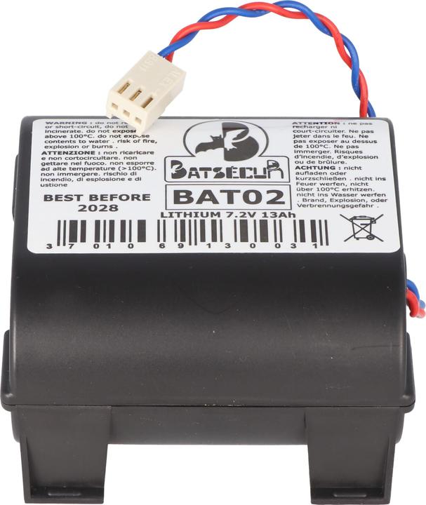 Actual product image AccuCell Pufferbatterie für Ihre Alarmanlage, BATLi02, ABB Stotz S&J Lithium-Batterie FAS 8902 GVSB293923V003 (1 pcs., Device specific, 13000 mAh, Rechargeable battery)