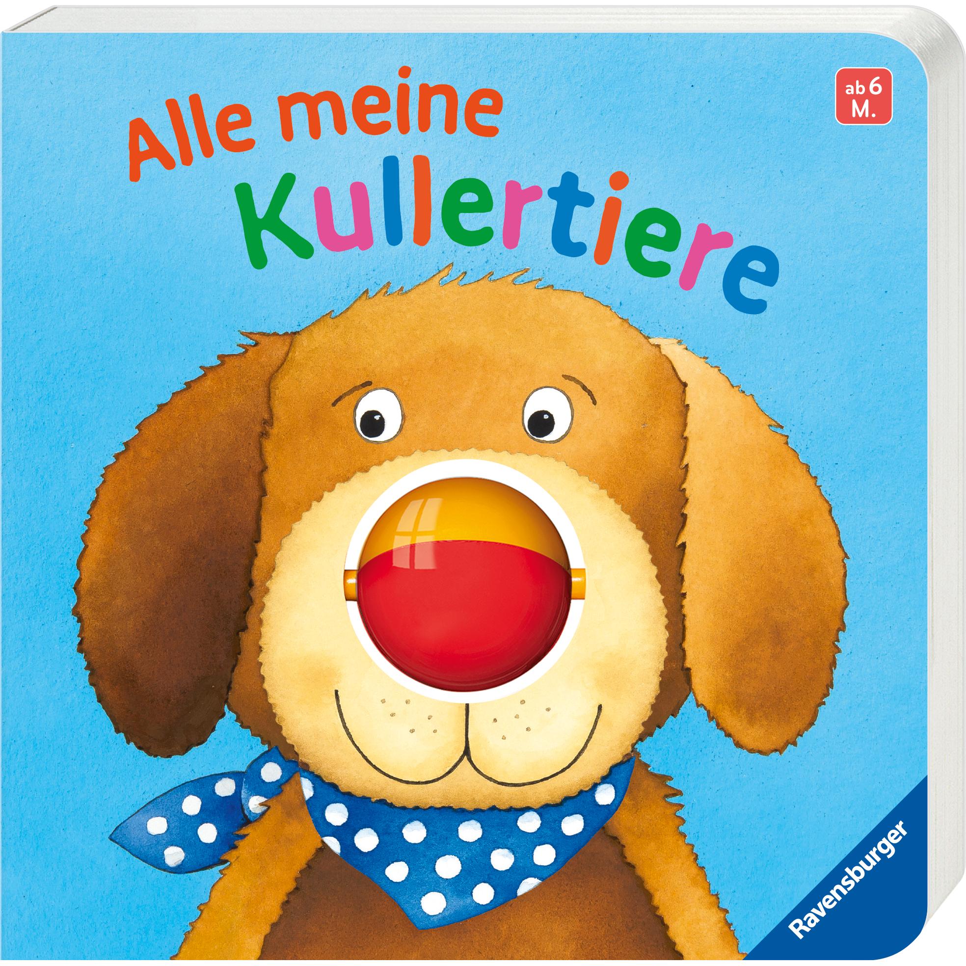 Ravensburger, Babybücher, Alle meine Kullertiere – Baby-Buch für Kinder ab 6 Monaten, Spielbuch mit Rasselkugel (Deutsch...