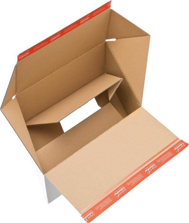 Actual product image Colompac Premium flash bottom carton CP 155, versch. sizes, Z-fold, self-adhesive seal, white,... (31 x 19 x 13.5 cm, 1 x)