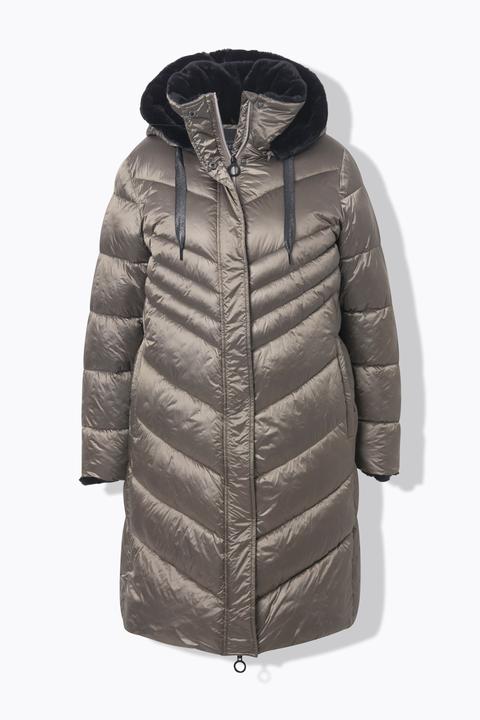 Actual product image Ulla Popken HYPRAR Metallic Quilted Coat