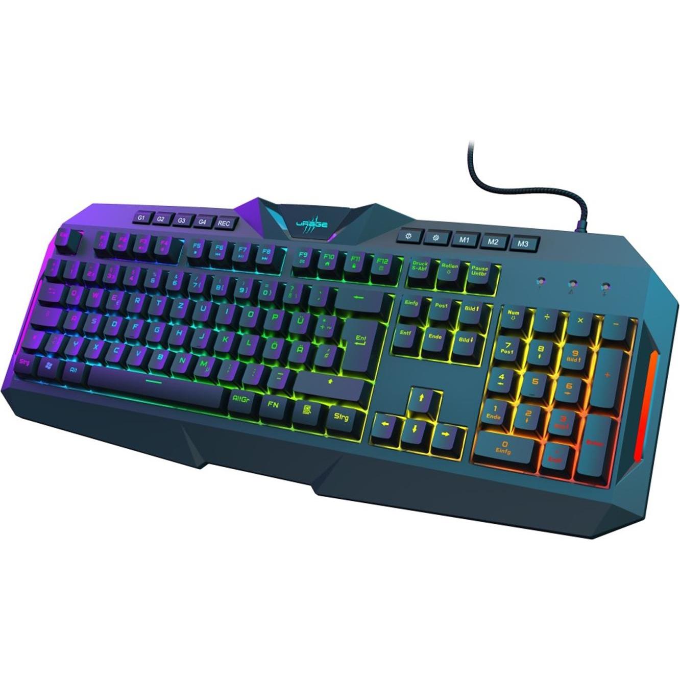 Thumbnail - Urage Gaming-Tastatur Exodus 700 Semi-Mechanical, Schwarz (DE, Kabelgebunden), Tastatur, Schwarz
