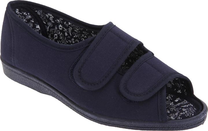 Produktbild San Diego Sandalen Hausschuhe Freizeitschuhe mit Klettverschluss weite Passform Zehenöffnung (41)