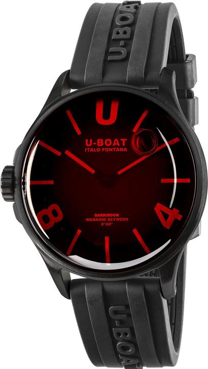 Produktbild U-Boat 9306 Darkmoon Red Glass PVD Herrenuhr 40mm 5ATM (Analoguhr, 40 mm)