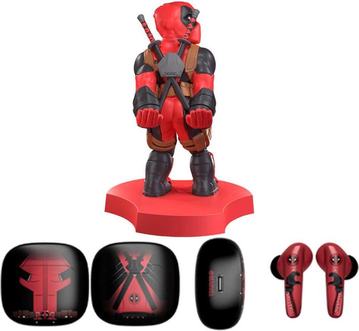 Exquisite Gaming Marvel Holdems Mini Holder & Wireless Headphones Deadpool with TWS Buds Pro 10 cm (ANC, 4 h, Wireless)