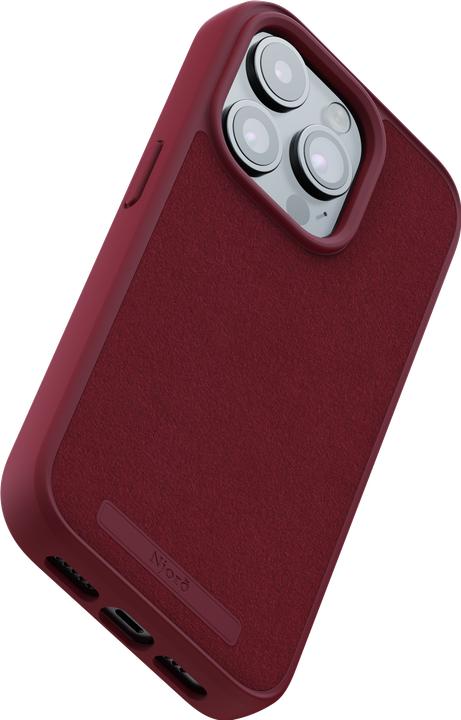 Image du produit Njord Suede MagSafe Case for iPhone 15 Pro, Rouge (Apple iPhone 15 Pro)
