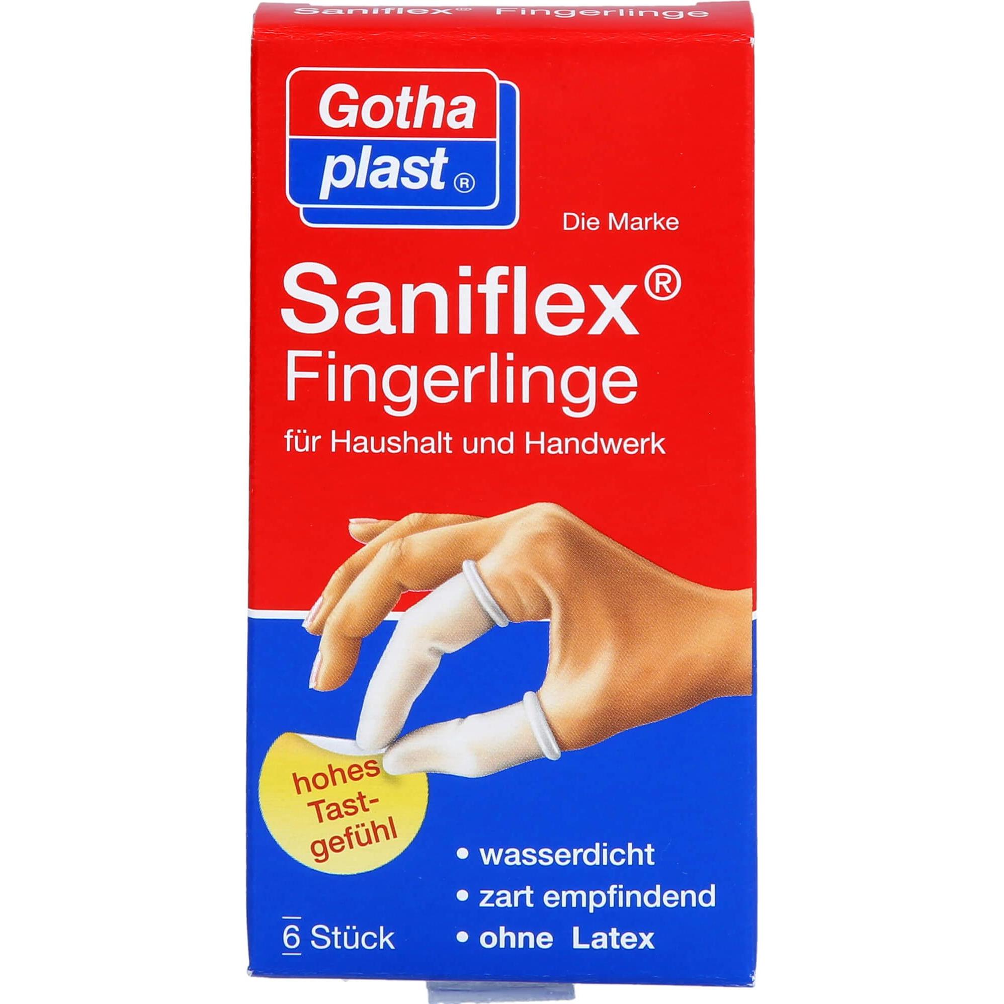 Thumbnail - Gothaplast, Verbandsmaterial, Saniflex Fingerlinge wasserdicht, 6 St. Fingerlinge
