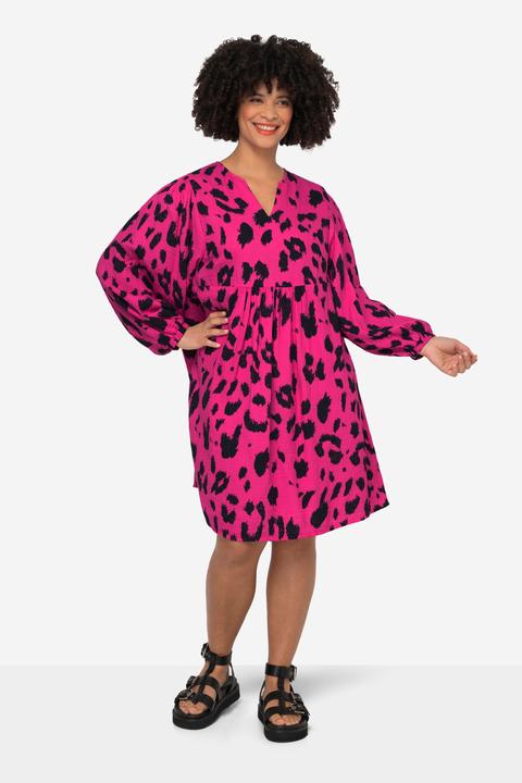 Immagine prodotto Angel of Style Musselin-Kleid, Leodruck, Tunika-Ausschnitt, weite Ballonärmel (50)