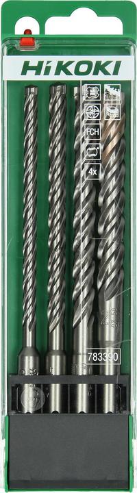 Actual product image Hikoki SDS Plus drill bit set 4 pcs 4 cutters (6-12 mm)