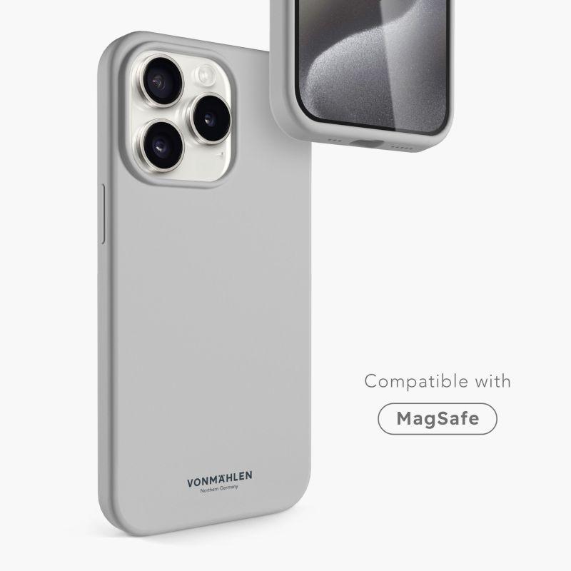 Thumbnail - Vonmählen Eco Silicone Case for iPhone 15 Plus Light Gray (Apple iPhone 15 Plus), Smartphone Hülle, Grau