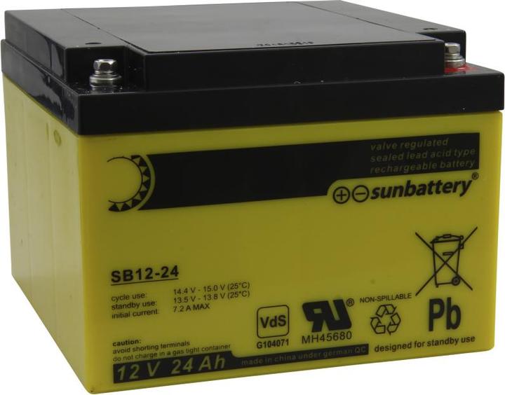 Sun Blei-Vlies-Akku (AGM) SB12-24VO 12.0V 24.0Ah (12 V, 24 Ah)