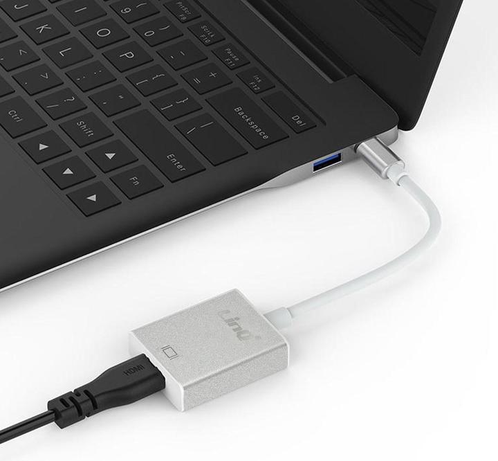 Produktbild LinQ USB-C auf 4K HDMI Video Adapter 15 cm grau (USB, 15 cm)