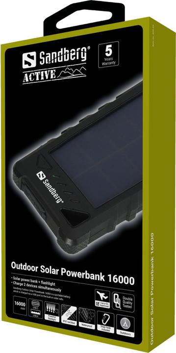 Productafbeelding Sandberg Buitenzon (16000 mAh, 59.20 Wh)