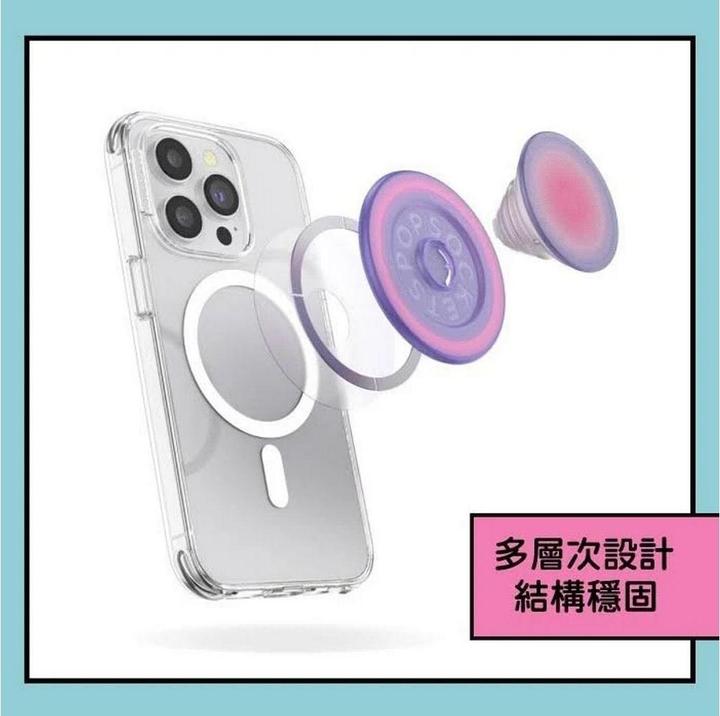 Produktbild PopSockets Translucent Mint PopGrip for MagSafe
