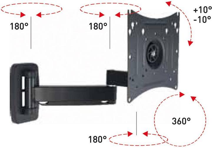 Produktbild Roline LCD/TV Wall Mount Extra Long 5 Pivot Points (Wand, 25 kg)