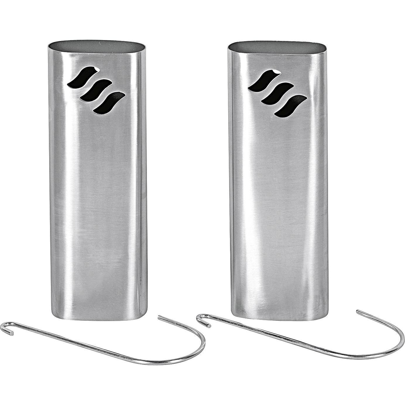 Benta Röhrenverdunster 300 ml 20x7,5x3,5cm Edelstahl 2er Satz, Luftbefeuchter, Silber