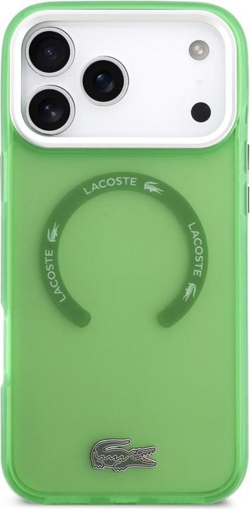 Actual product image Lacoste Shockproof Transparent Frosted MagSafe Case for iPhone 17 Pro Max Green (Apple iPhone 17 Pro Max)