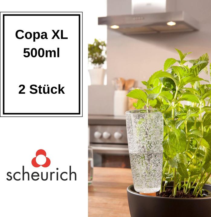 Produktbild Scheurich Wasserspender Copa XL | 2x Transparent | 500 ml Füllmenge | Bewässerungskugel klein mit (Bewässerungskugeln)