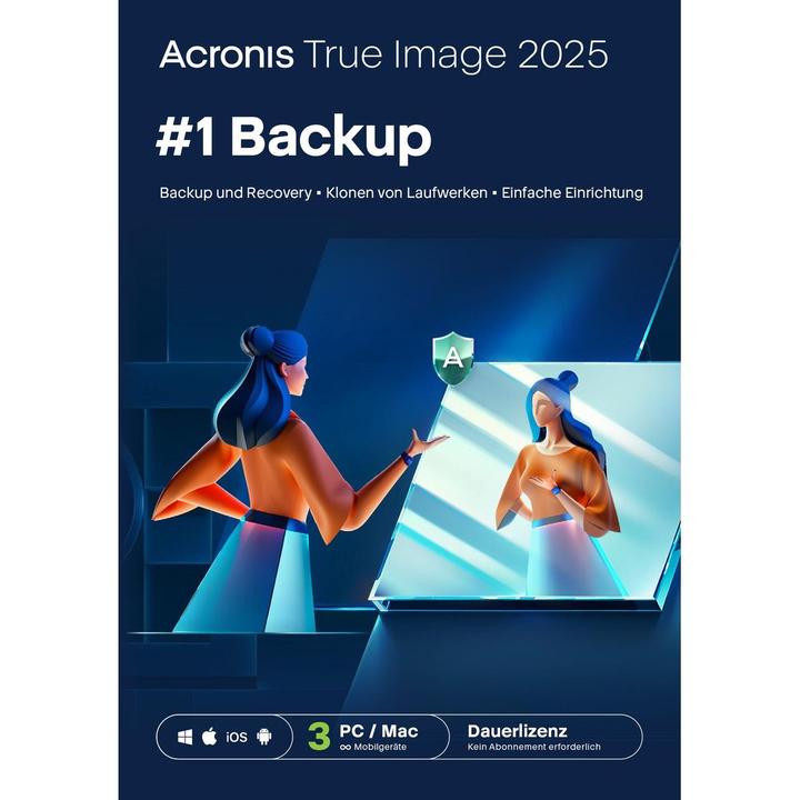 Immagine prodotto Acronis True Image ESD, Perpetuo, 3 PC, Famiglia di prodotti: True (3 Utente, Senza limiti)