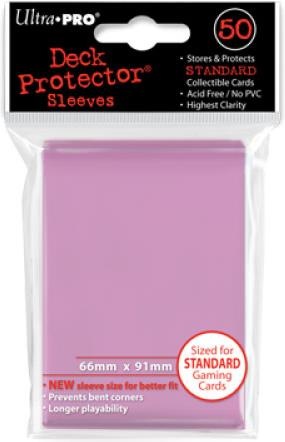 Actual product image Ultra Pro Deck Protector card sleeves Solid Pink (50)