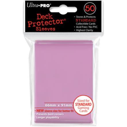 Ultra Pro Copertine di carte protettive per mazzi di carte rosa tinta unita (50)