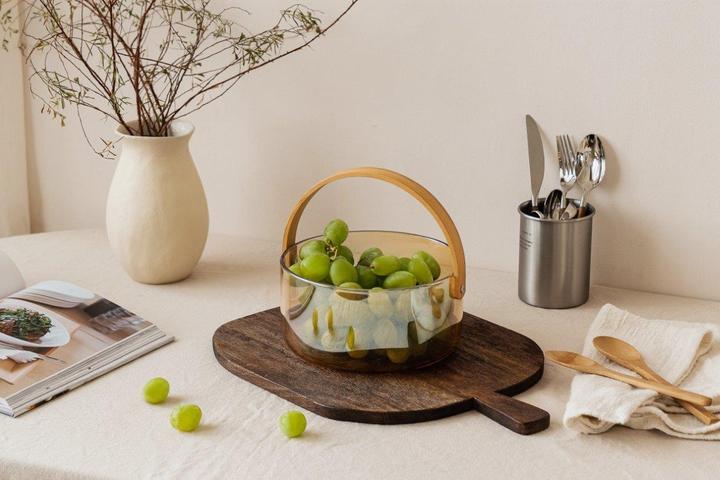 Produktbild Nuts Servierschüssel mit Griff transparent (20 cm)
