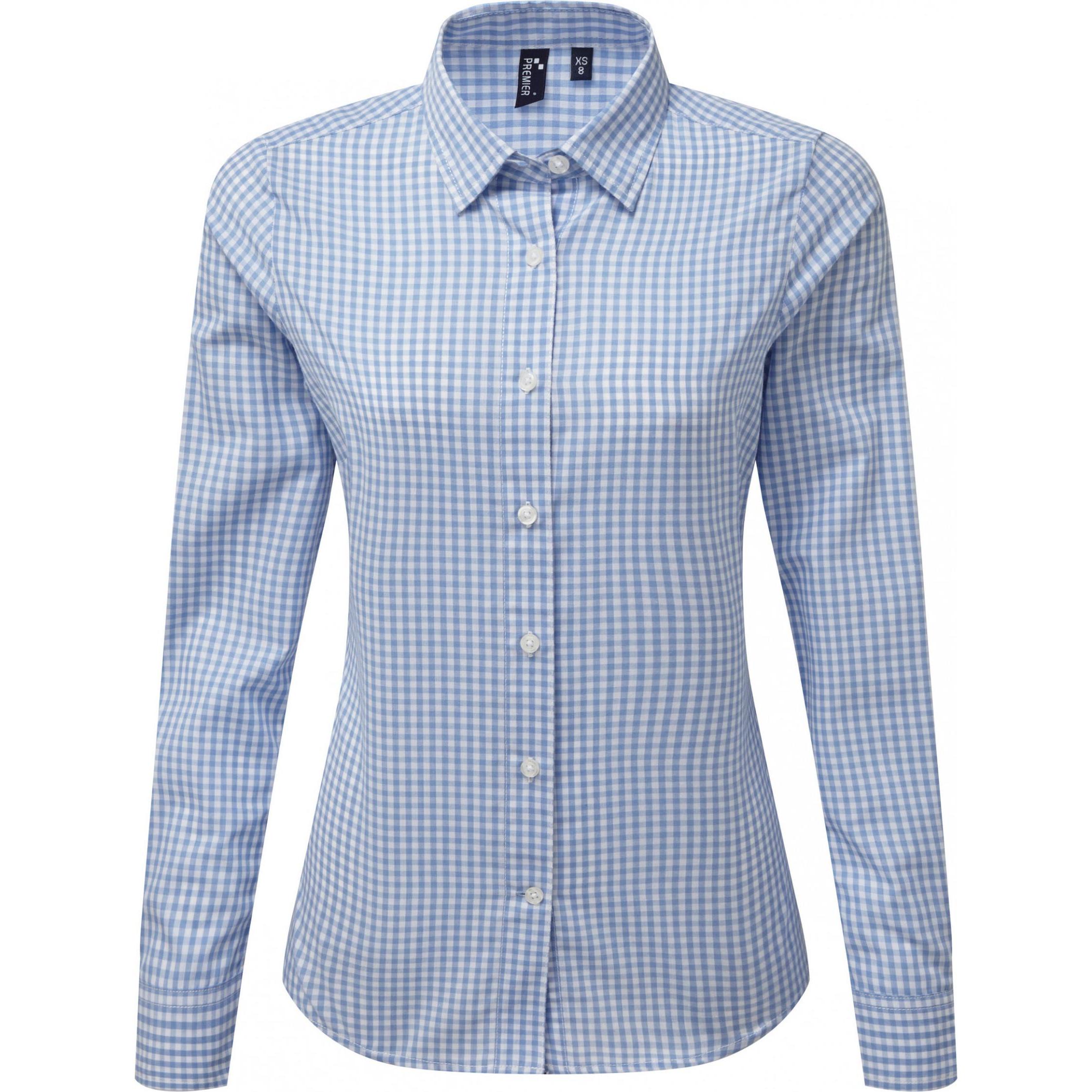 Premier, Damen, Hemd, Vichy, Blau, (XS)