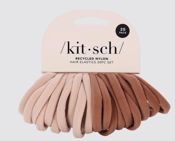 Actual product image Kitsch Recycled Nylon Haargummis – 20er Set Blush (Hair tie)