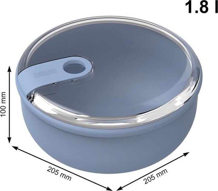 Actual product image Rotho Food storage tin round 1.8 l ELA