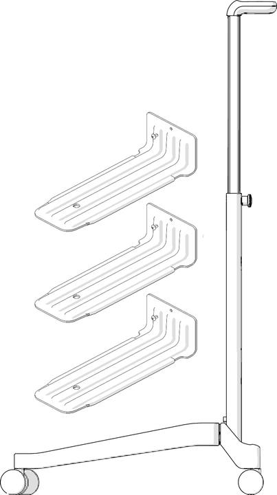 Produktbild Sigel Multifunktionswagen Office Caddy einseitg, Dunkelgrau
