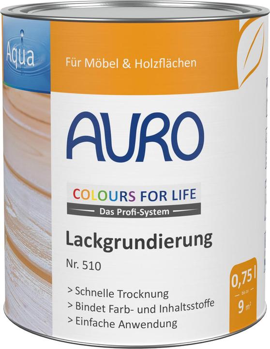 Immagine prodotto AURO Vernice primer 510 (leggermente pigmentato di bianco, Semitrasparente, 0.75 l)