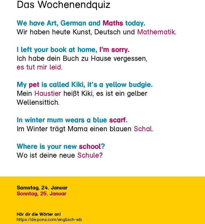 Produktbild Langenscheidt Kinderkalender Englisch 2026 (12.5 x 16 cm)