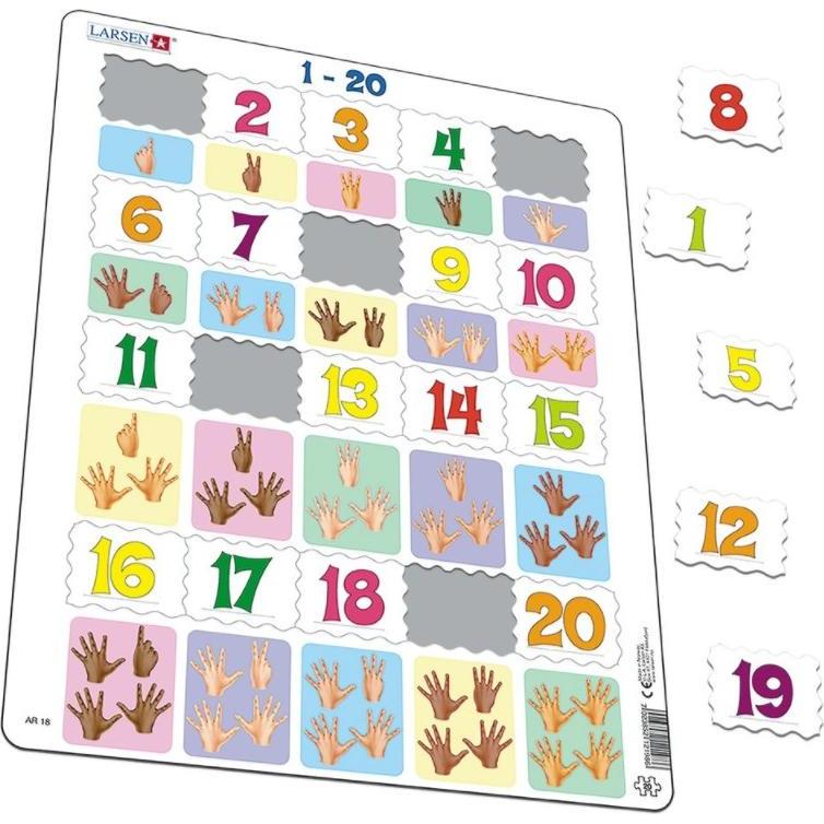 Larsen Puzzle - Zahlen 1-20 (20 Teile)