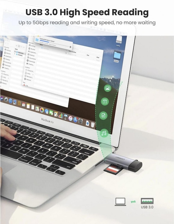 Immagine prodotto Ugreen USB-C e USB-A - TF SD 3.0 (USB-C, USB)