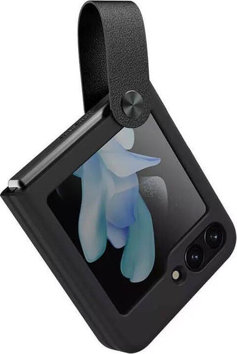 Actual product image Nillkin Flex Flip Case with Hanger and Stand for Samsung Galaxy Z Flip 5 - Black (Samsung Galaxy Z Flip5)