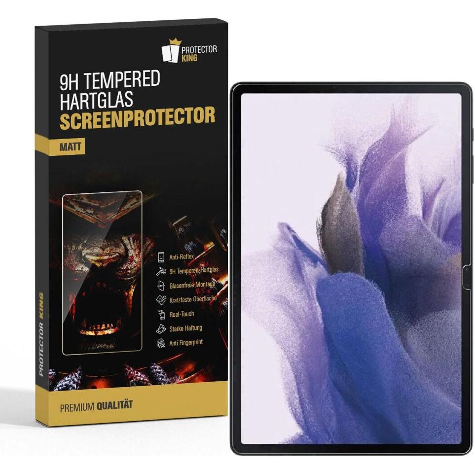 Protectorking 2x tempered 9H Panzerglas matt entspiegelt (2 Stück, Galaxy Tab S7 FE), Tablet Schutzfolie