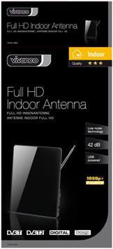 Actual product image Vivanco TVA 400, Full HD indoor antenna 42 dB max. DVB-T/T2, DAB/FM radio (Indoor antenna, 42 dB, DVB-T / -T2)