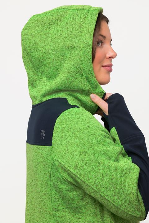 Produktbild Ulla Popken Fleecejacke, Reflektordruck, Kapuze, Daumenloch (50, 52)